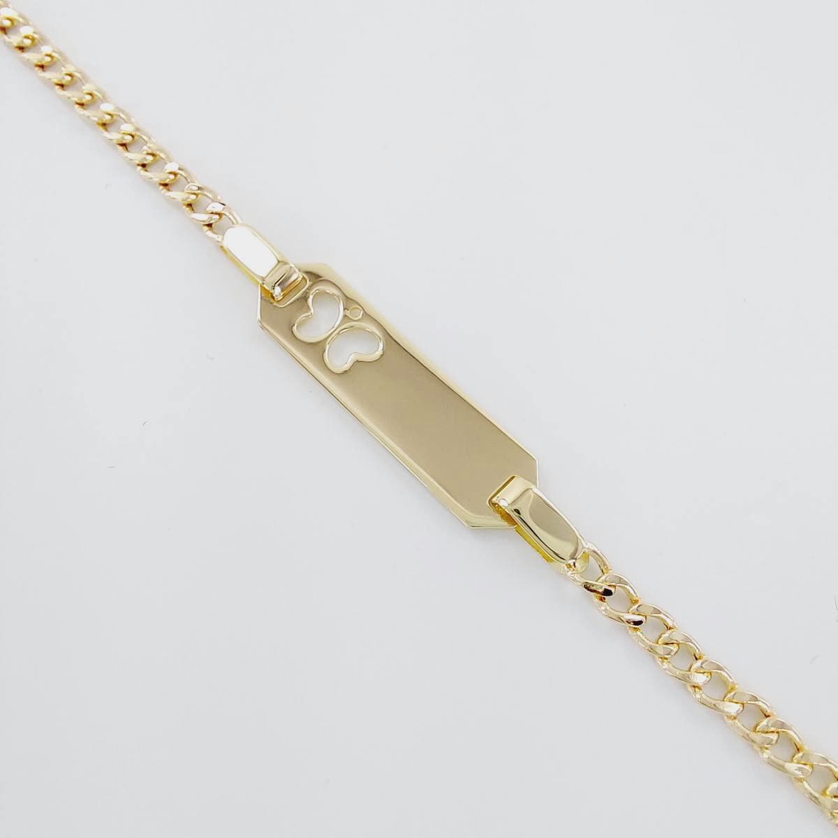 PULSERA CON CHAPA 15 CM ORO AMARILLO