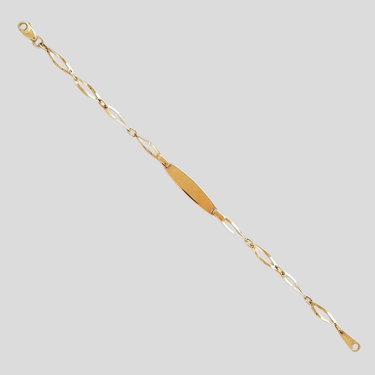 PULSERA CON CHAPA 17 CM ORO AMARILLO