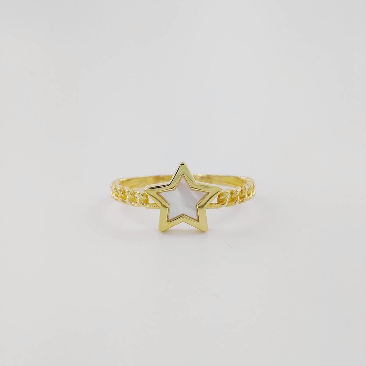 Anillo nácar estrella