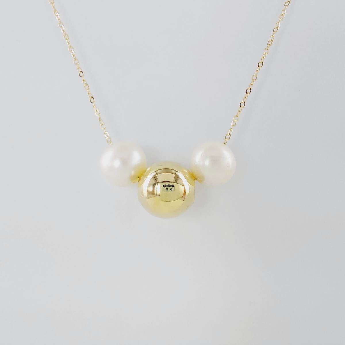 Collar bola y perlas