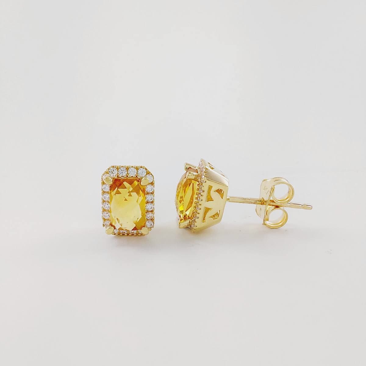 PENDIENTES CITRINO Y CIRCONITAS