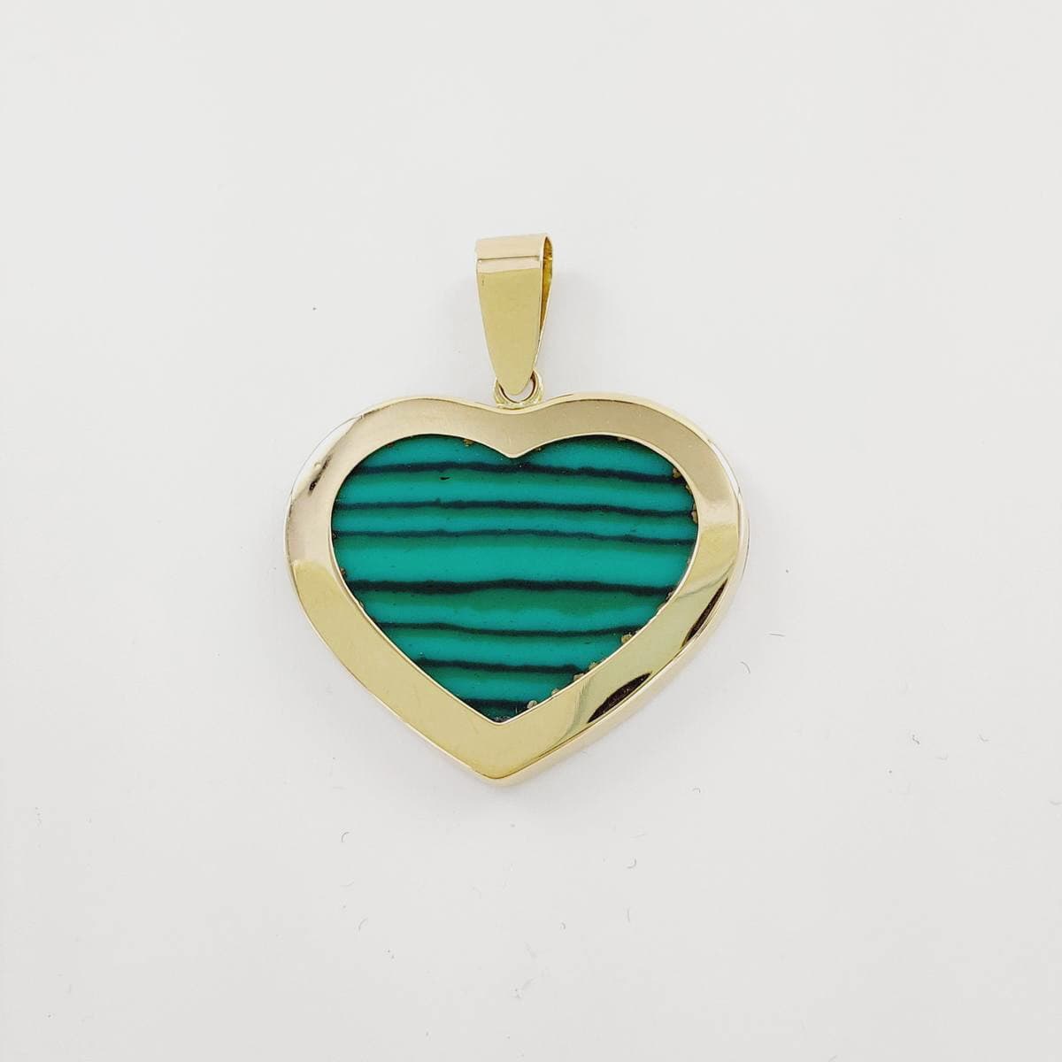 COLGANTE CORAZÓN MALAQUITA