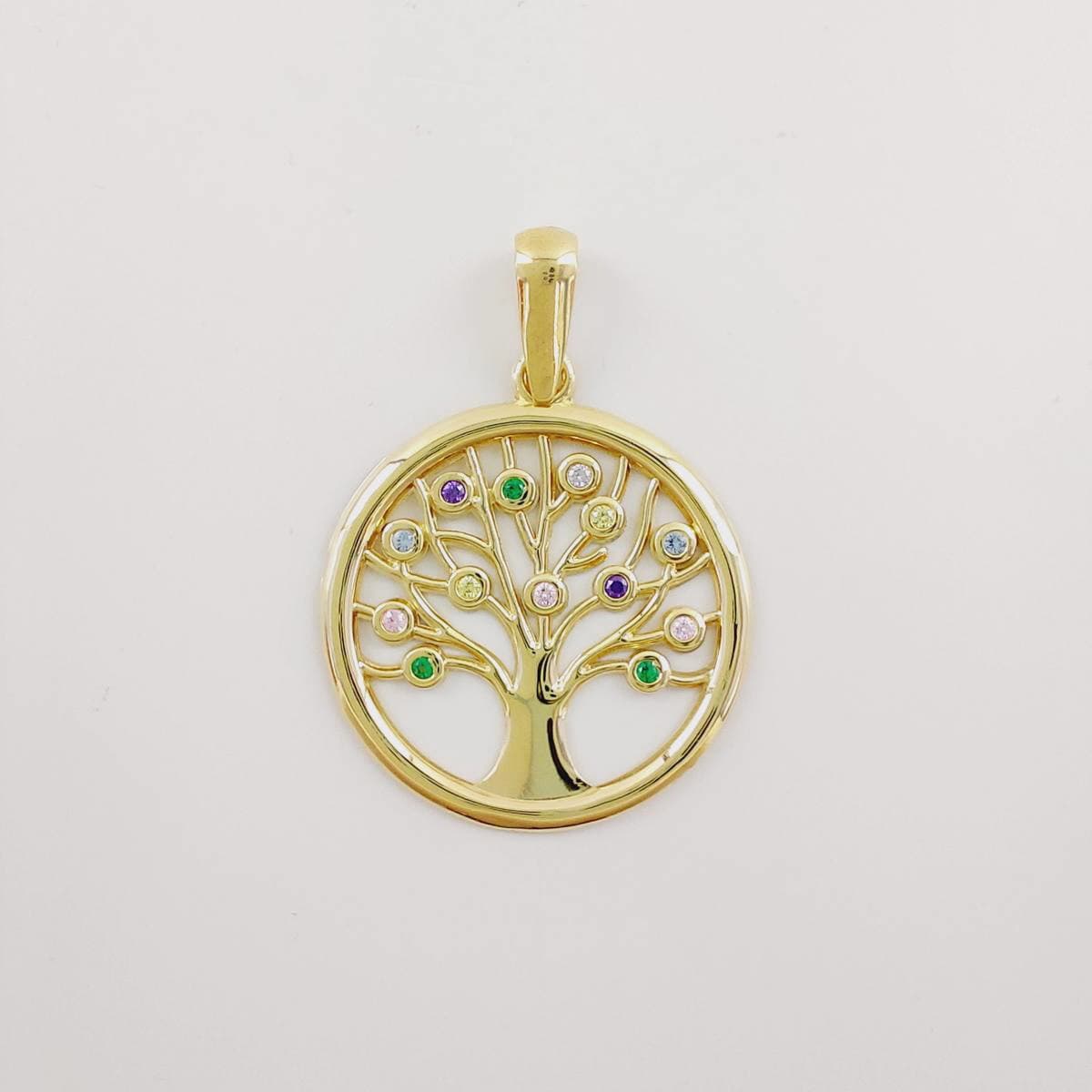 Colgante árbol de la vida piedras de colores