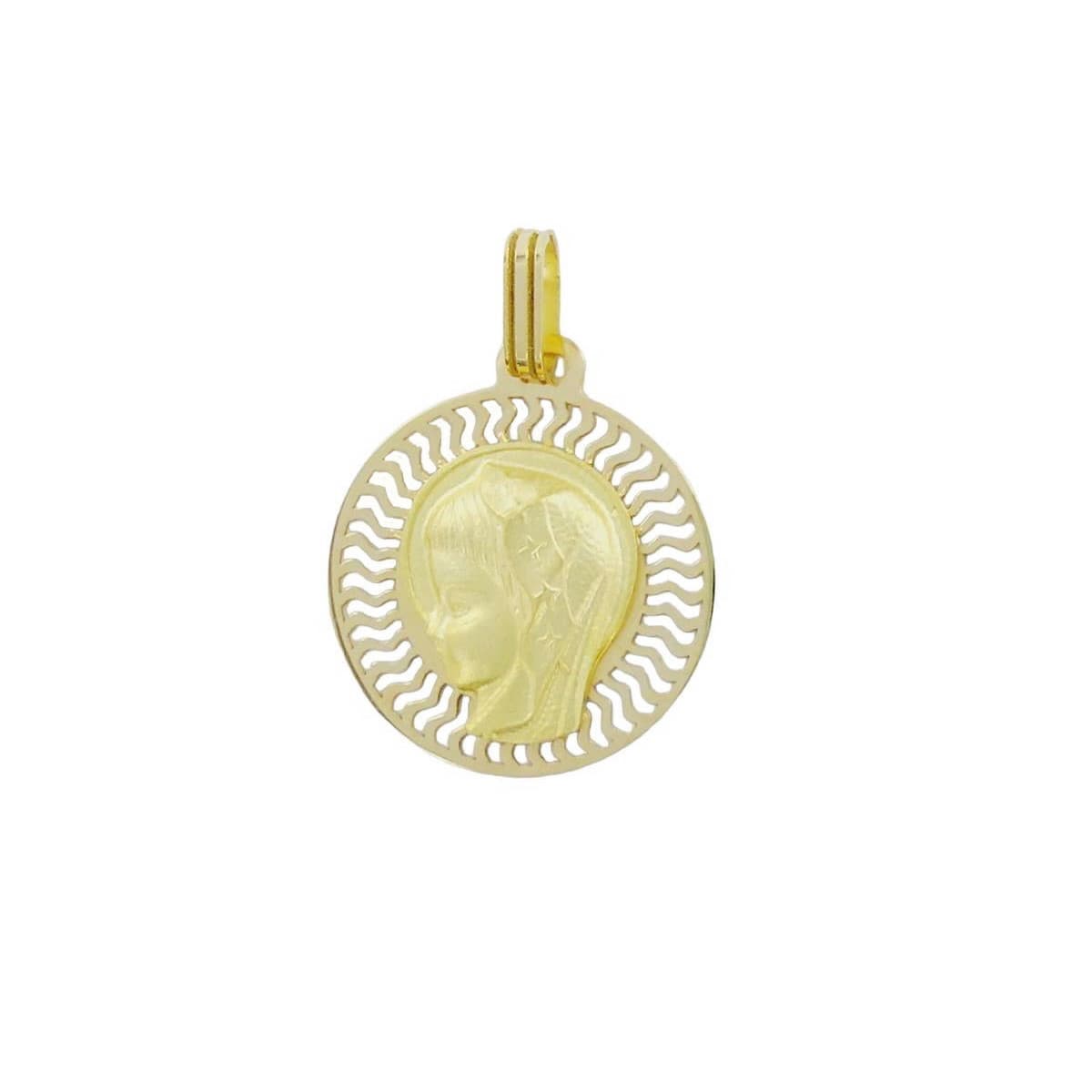 Medalla virgen niña calada